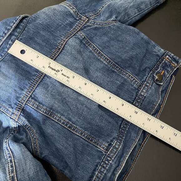 Baby GAP Denim Jacket Infant 6-12 Months Blue Snap Button Trucker 100% Cotton - Picture 12 of 12